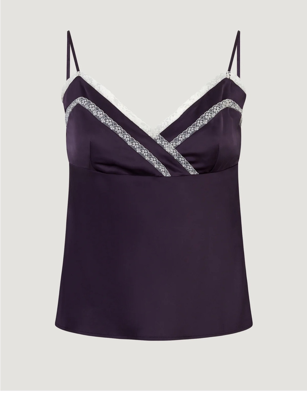 Rouje Djemila Satin Lace-Trim Tank Top NWT Size 34/XS